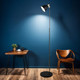 Minimalist Floor Lamp In Black And Antique Brass E27 60W Minimalist Floor Lamp In Black And Antique Brass E27 60W